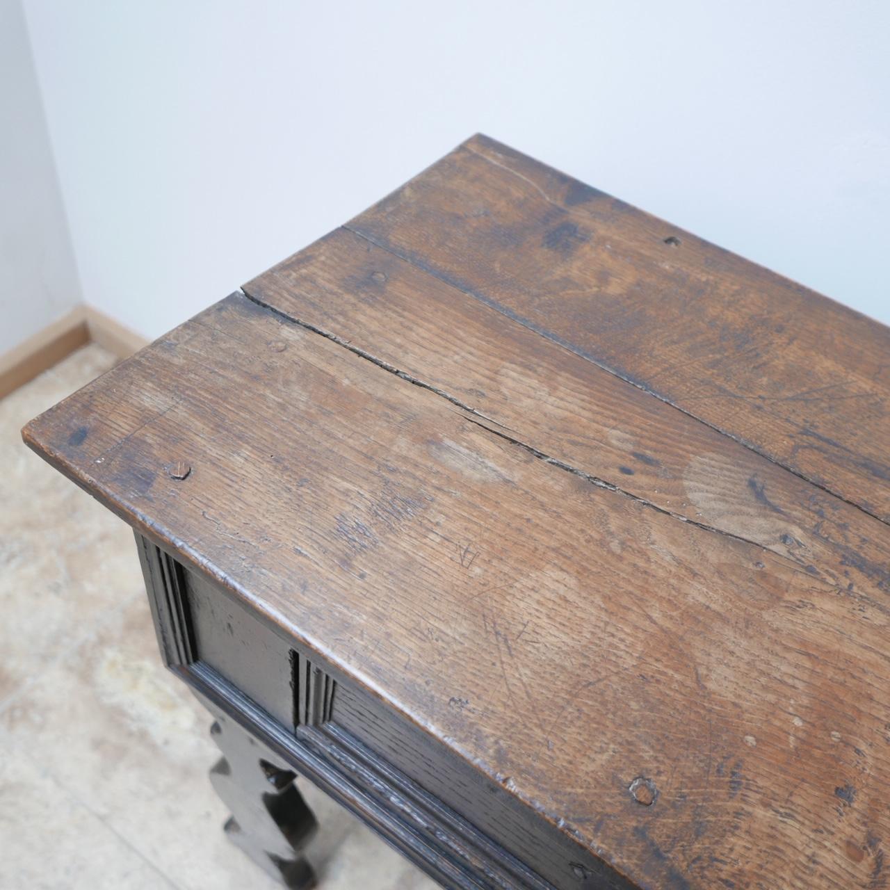 18th Century and Earlier Antique English Oak Low Sideboard