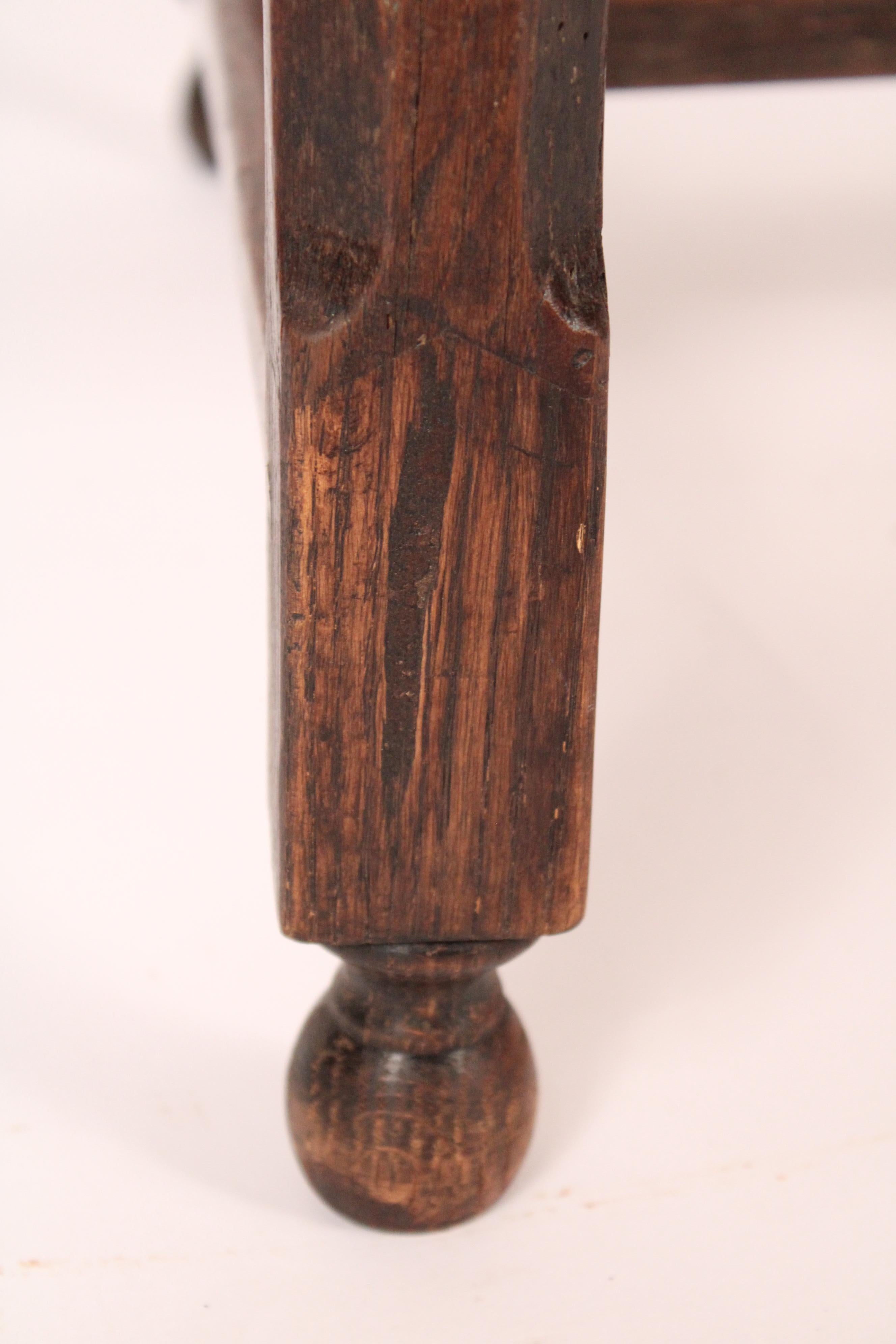 Antiker englischer Oak Beistelltisch im Angebot 4