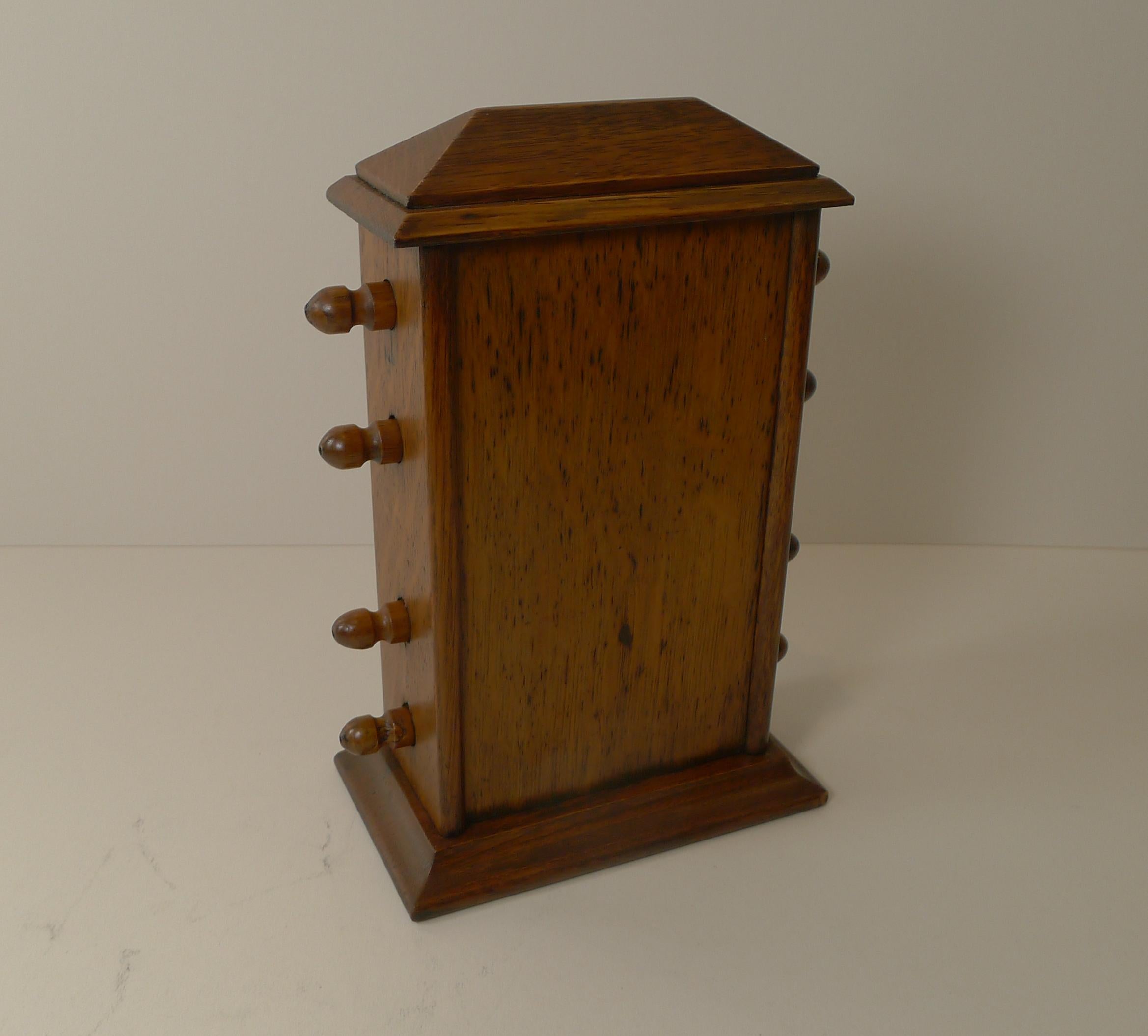 British Antique English Oak Perpetual Calendar, c.1910