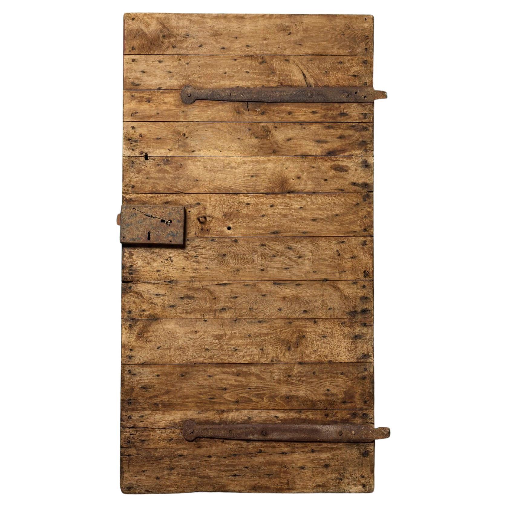 Antique English Oak Plank Door For Sale