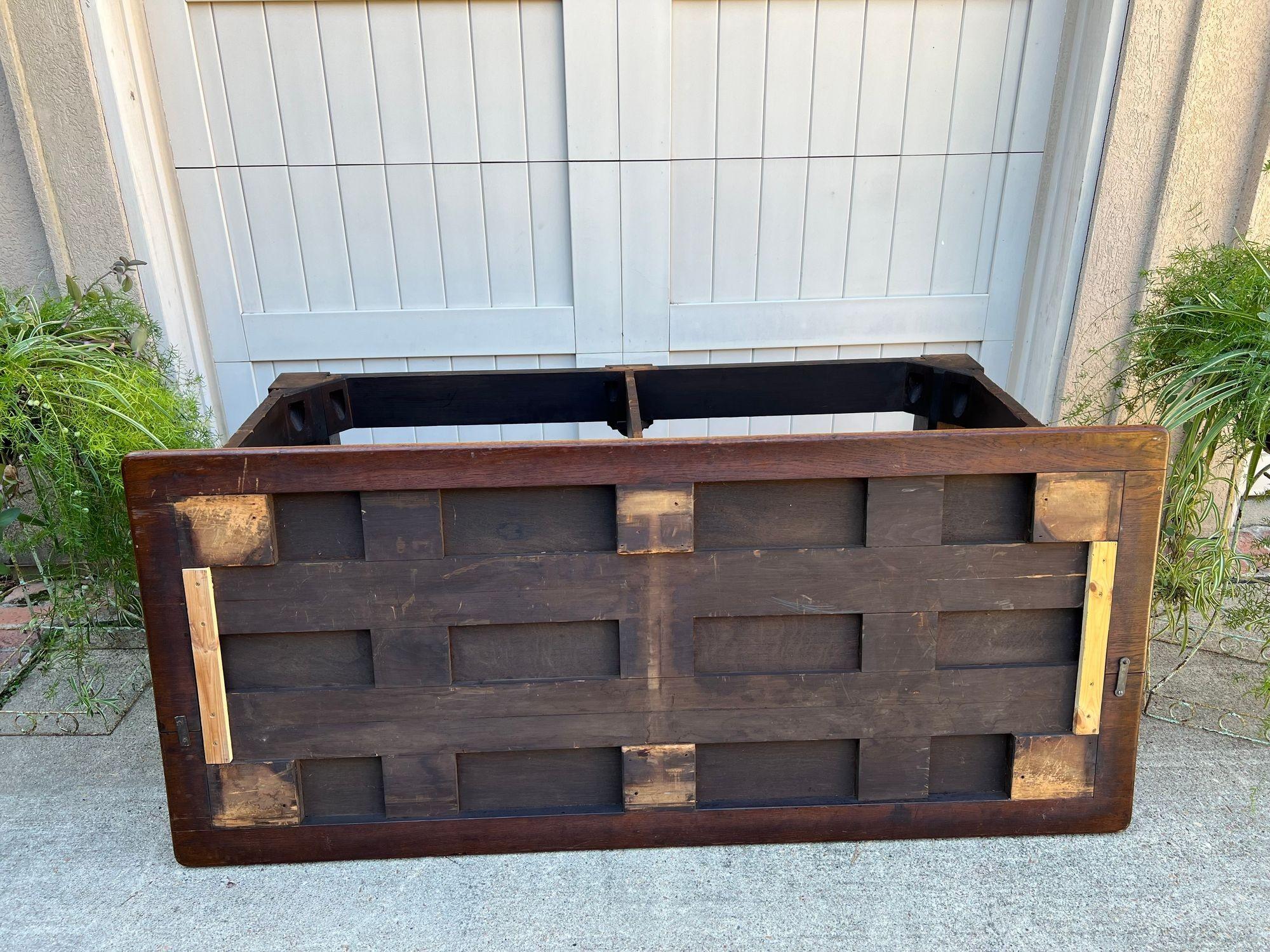 Antigua mesa inglesa de salón con consola de roble tallada Jacobea o Tudor c1890 en venta 4