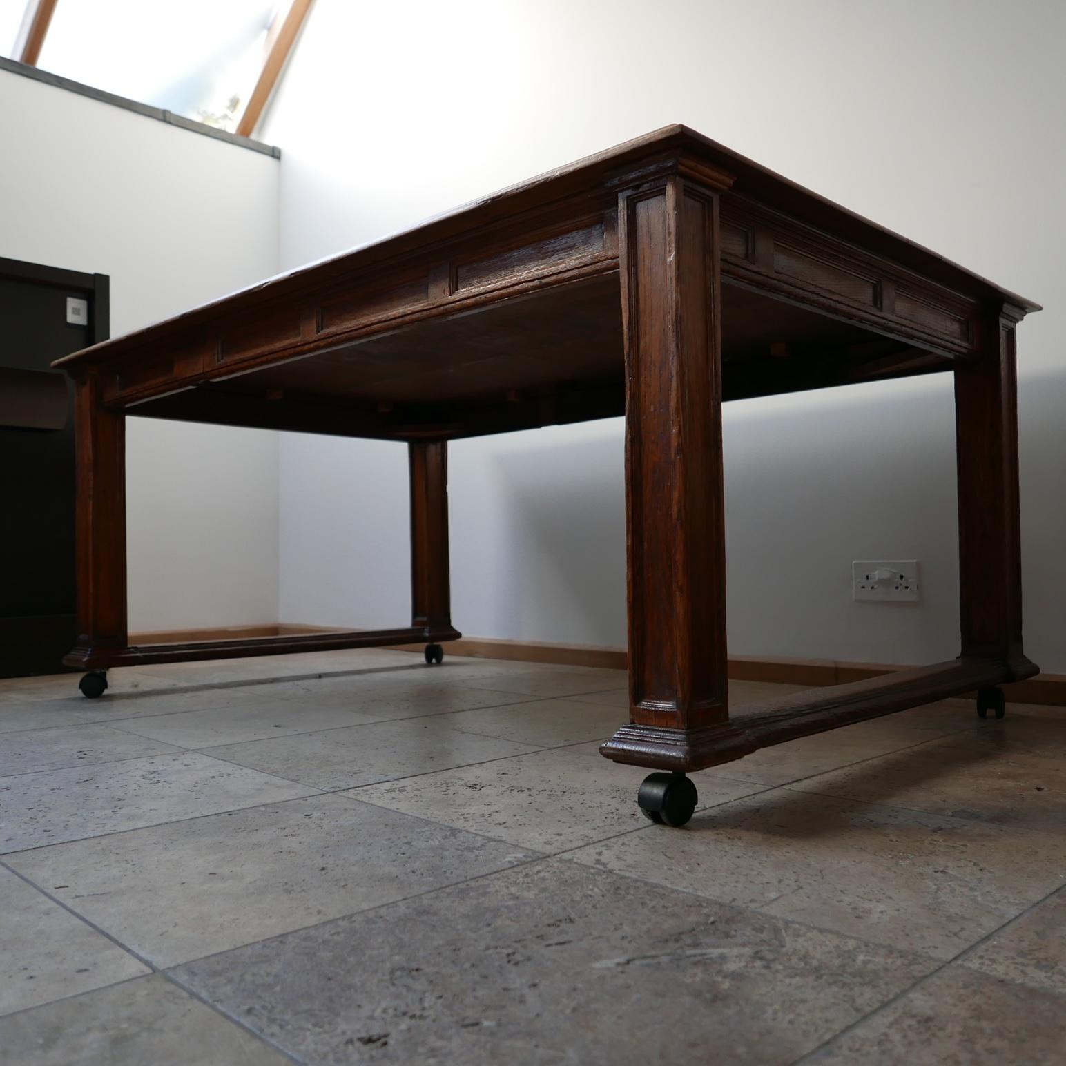 20th Century Antique English Oak Refectory Table or Kitchen Island