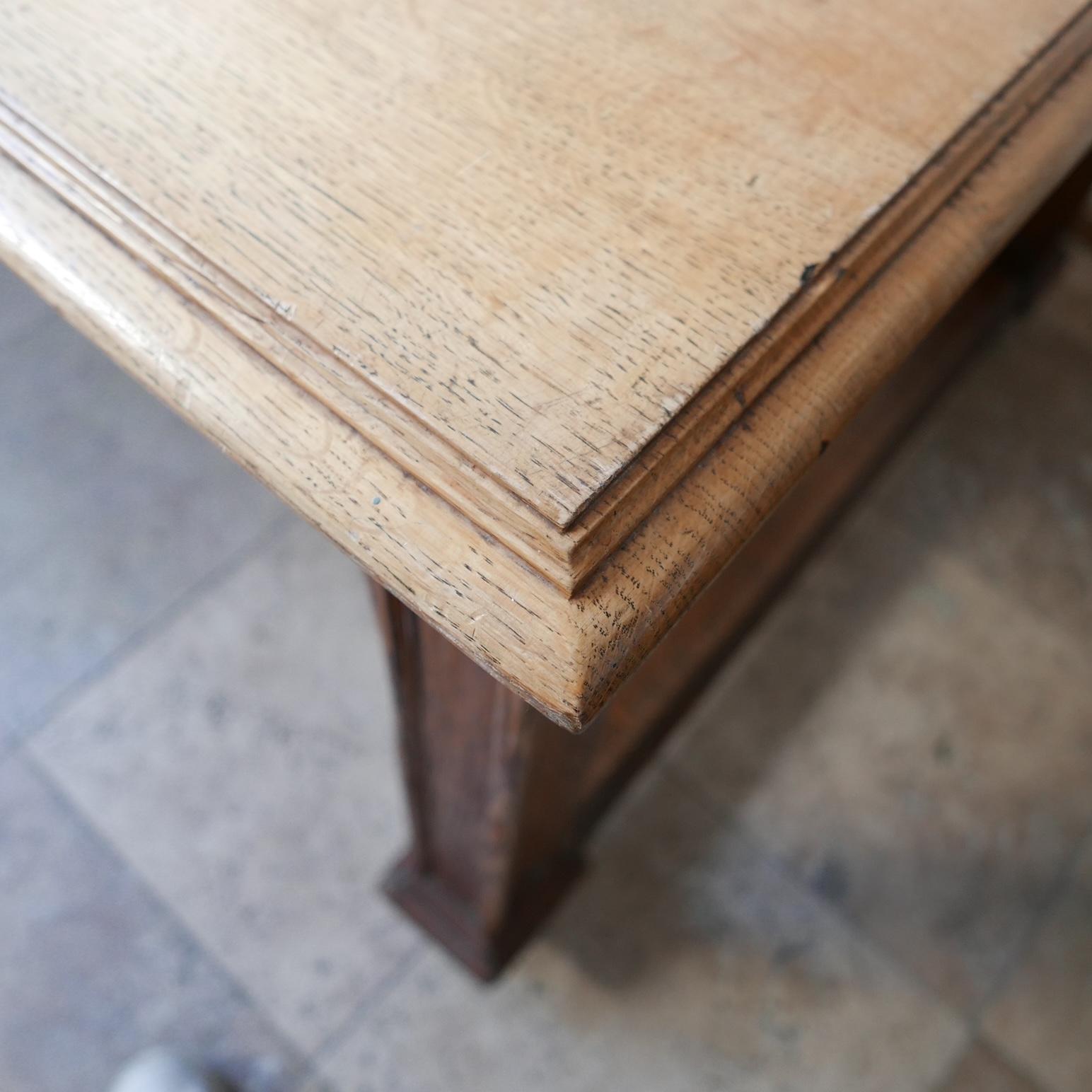 Antique English Oak Refectory Table or Kitchen Island 1