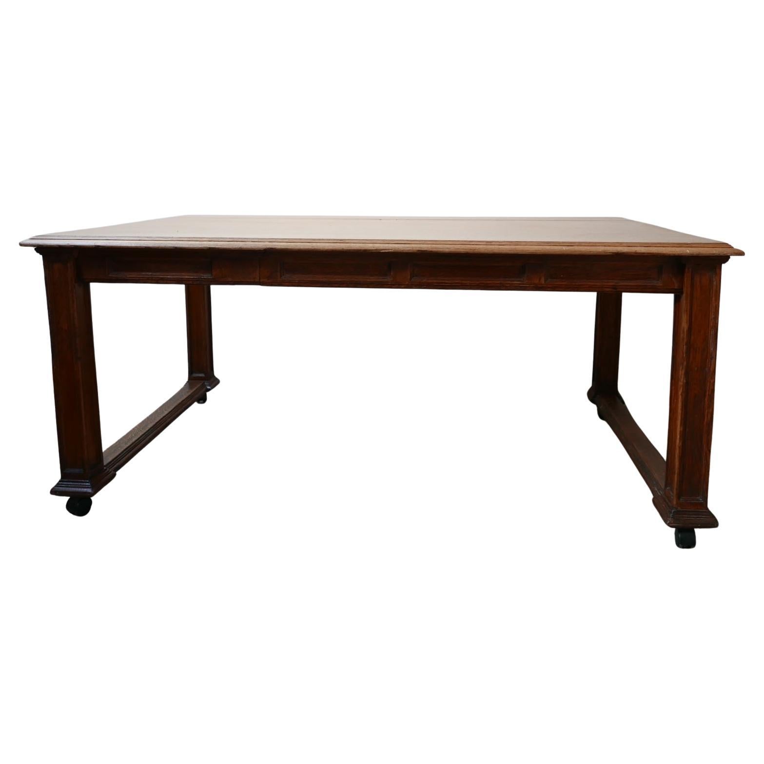 Antique English Oak Refectory Table or Kitchen Island