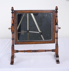 Antique English Oak Shaving Mirror