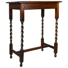 Antique English Oak Side Table, Edwardian, circa 1910