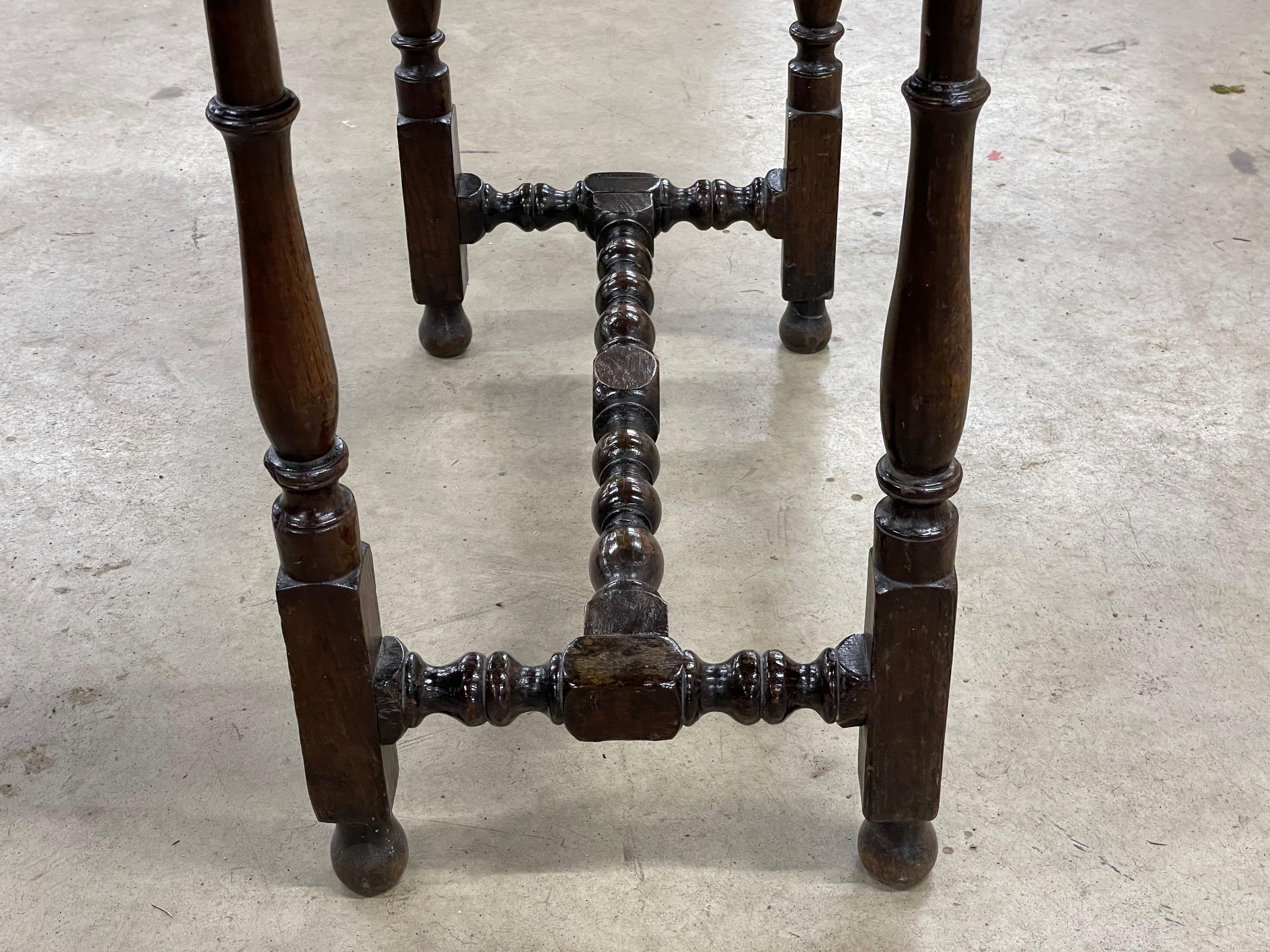 18th Century Antique English Oak Side Table