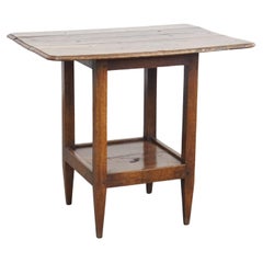 Ancienne table d'appoint en Oak Oak de la fin du 18ème siècle