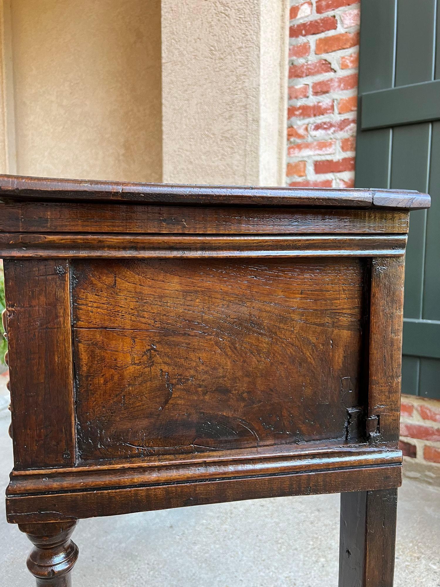 Antique English Oak Sideboard Dresser Base Console Sofa Table Jacobean c1860 For Sale 13