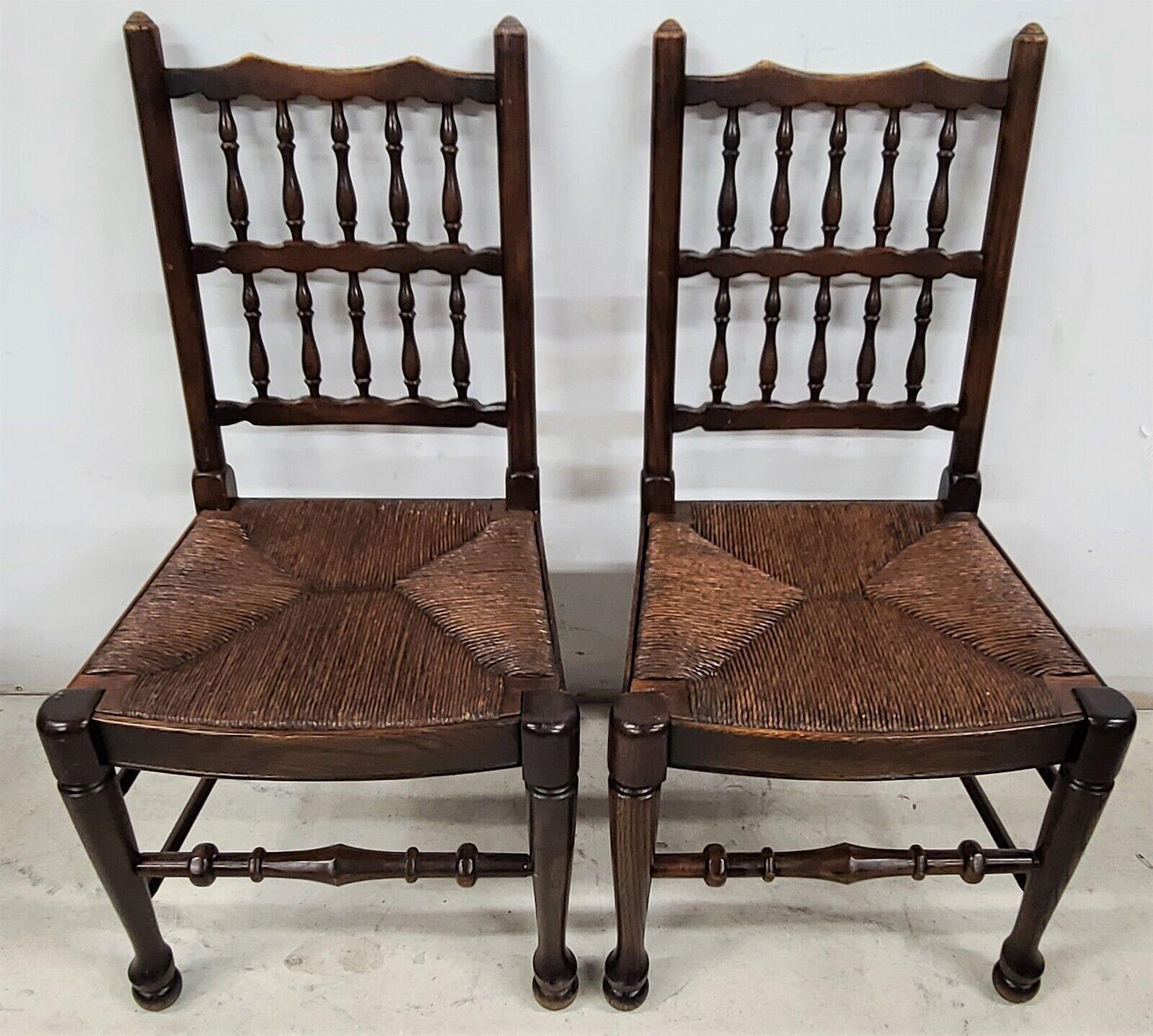 antique oak spindle back chairs