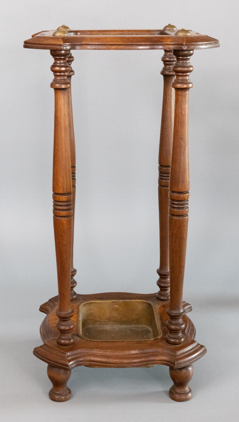 Porte-parapluie En Bois Ancien - Seau Pour Entrée - Marron - Neuf - Antidérapant