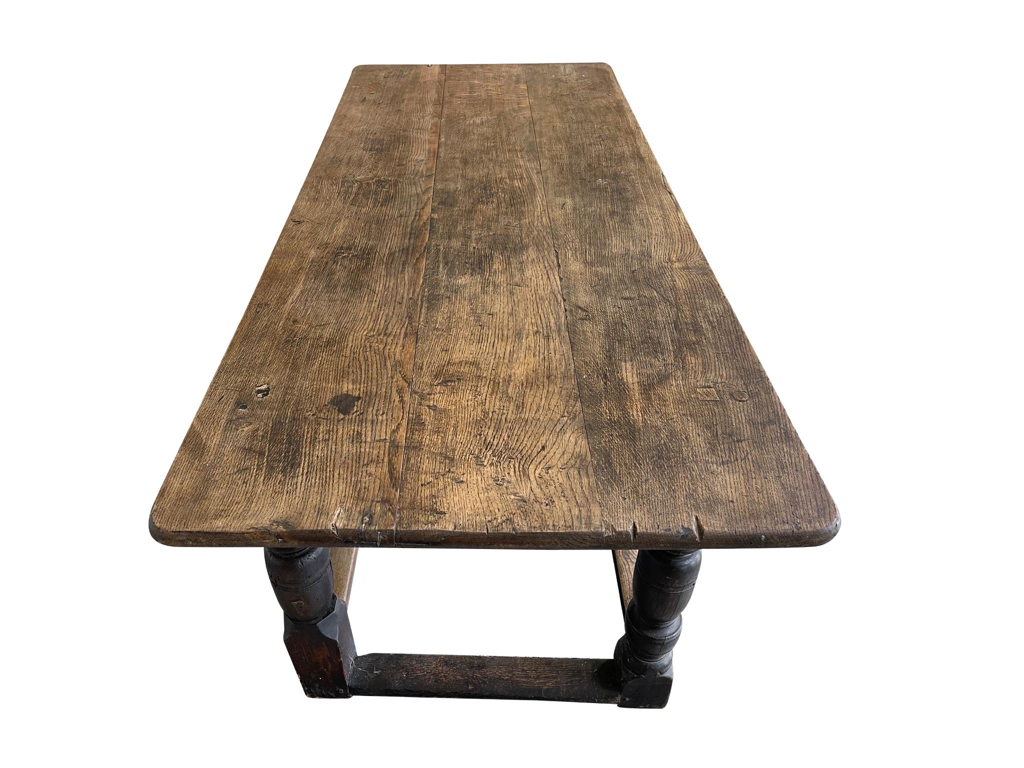 Hand-Carved Antique English Oak Table