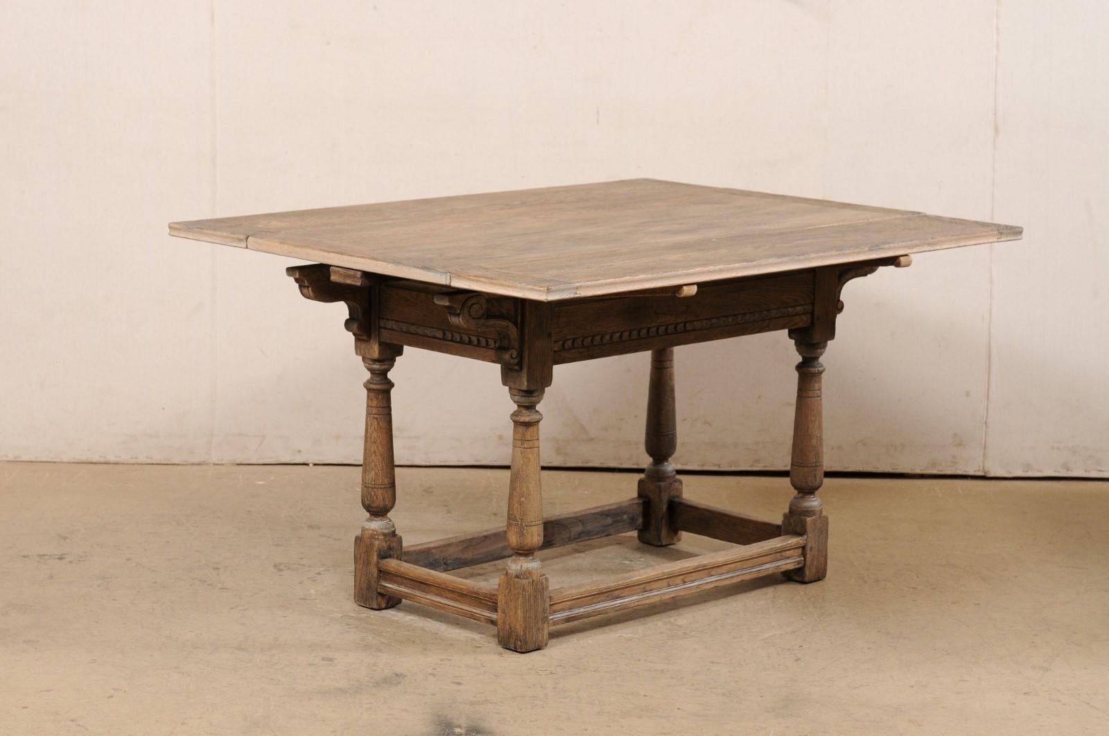 Antique English Oak Table w/Expandable Top (Great for a Console or Games Table!) For Sale 6