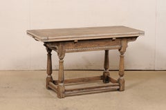 Antique English Oak Table w/Expandable Top (Great for a Console or Games Table!)