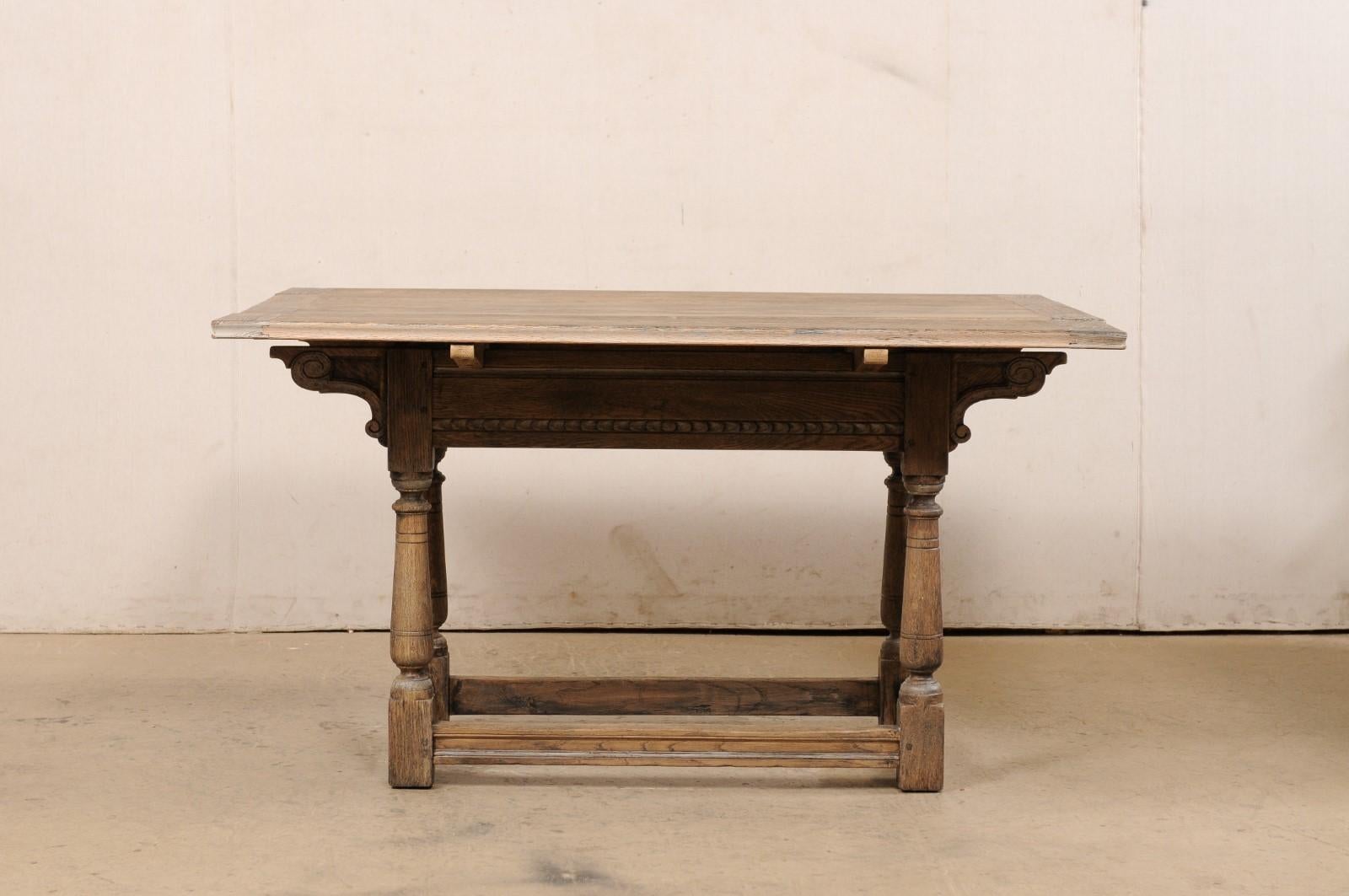 Antique English Oak Table w/Expandable Top (Great for a Console or Games Table!) For Sale 5