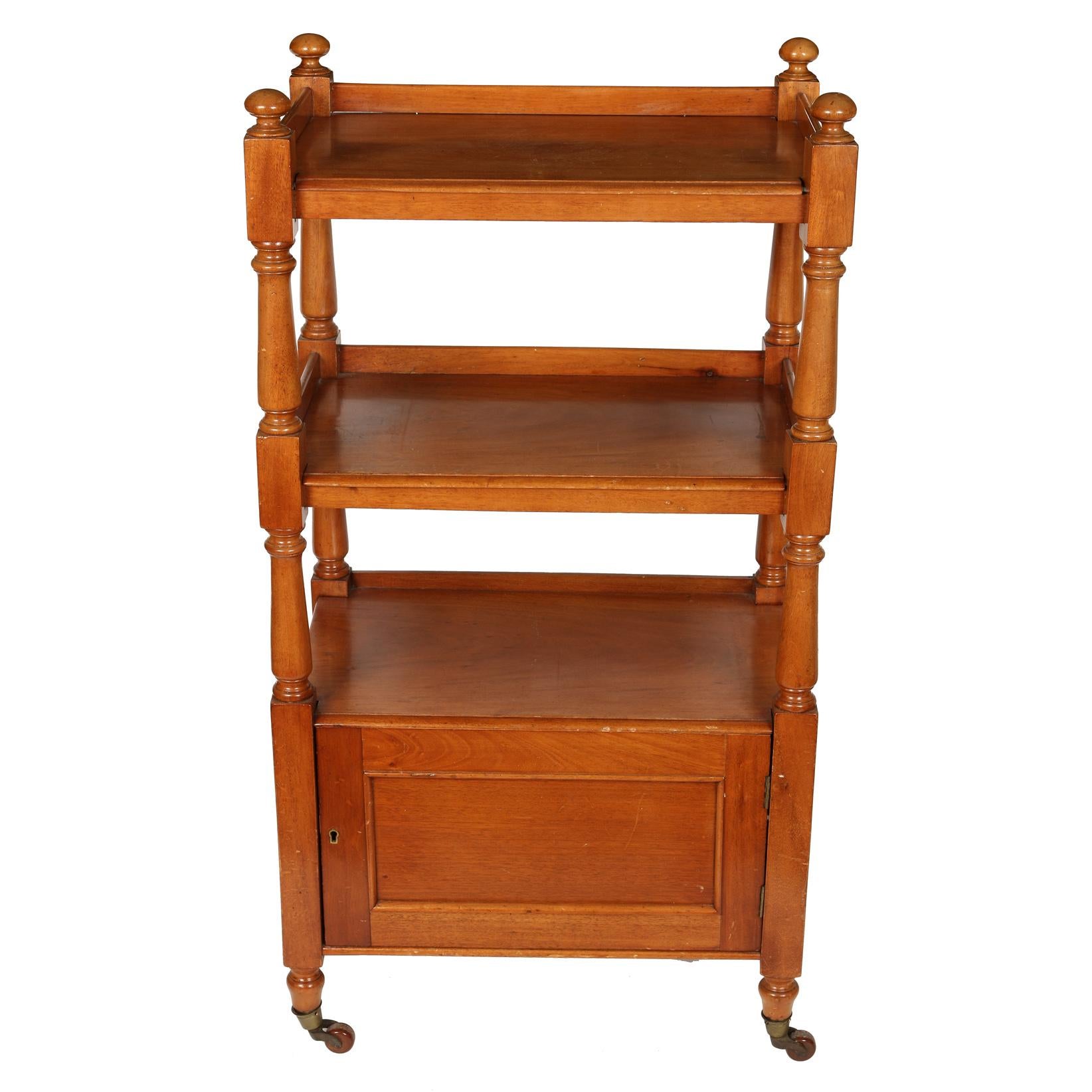 antique etagere bookcase