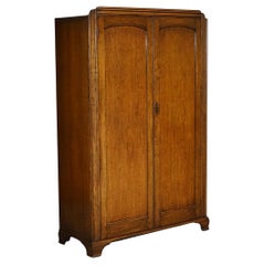 ANTIQUE ENGLiSH OAK TWO DOOR WARDROBE