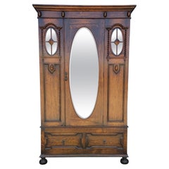 Antique English Oak Wardrobe
