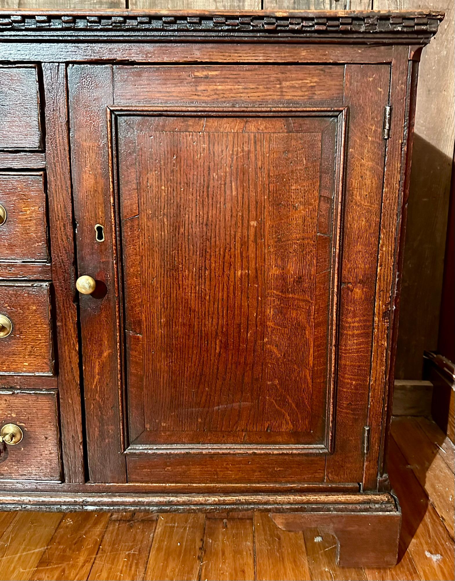 Antique English Oak Welsh Server, Circa 1860. 3