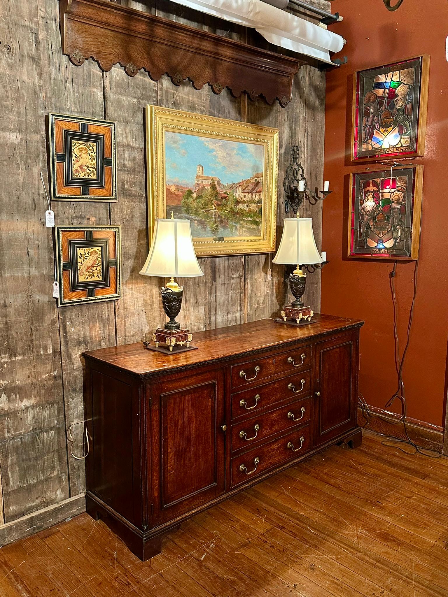 Antique English Oak Welsh Server, Circa 1860. 5