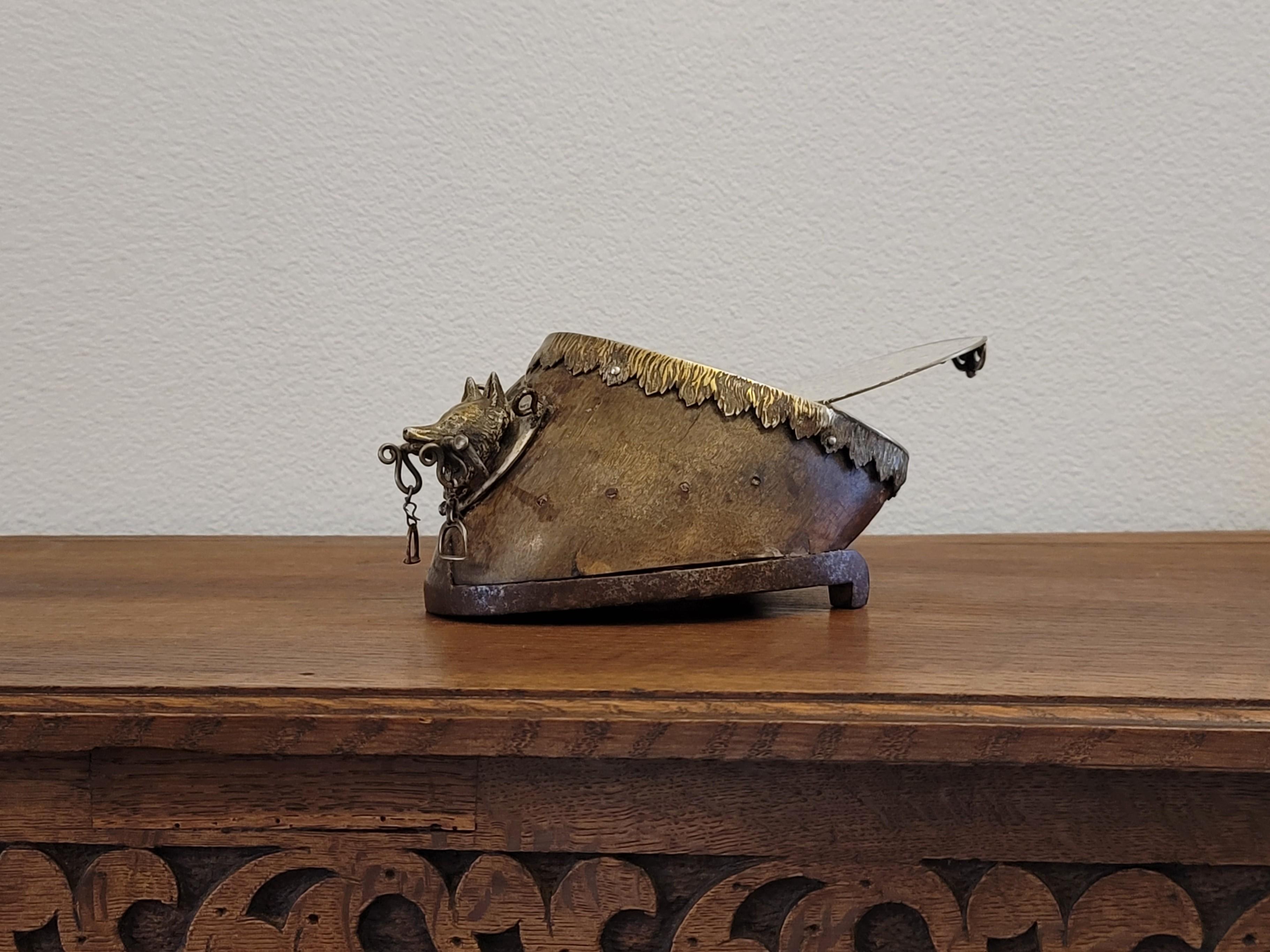 Antique English Officers Horse Hoof Inkstand For Sale 4