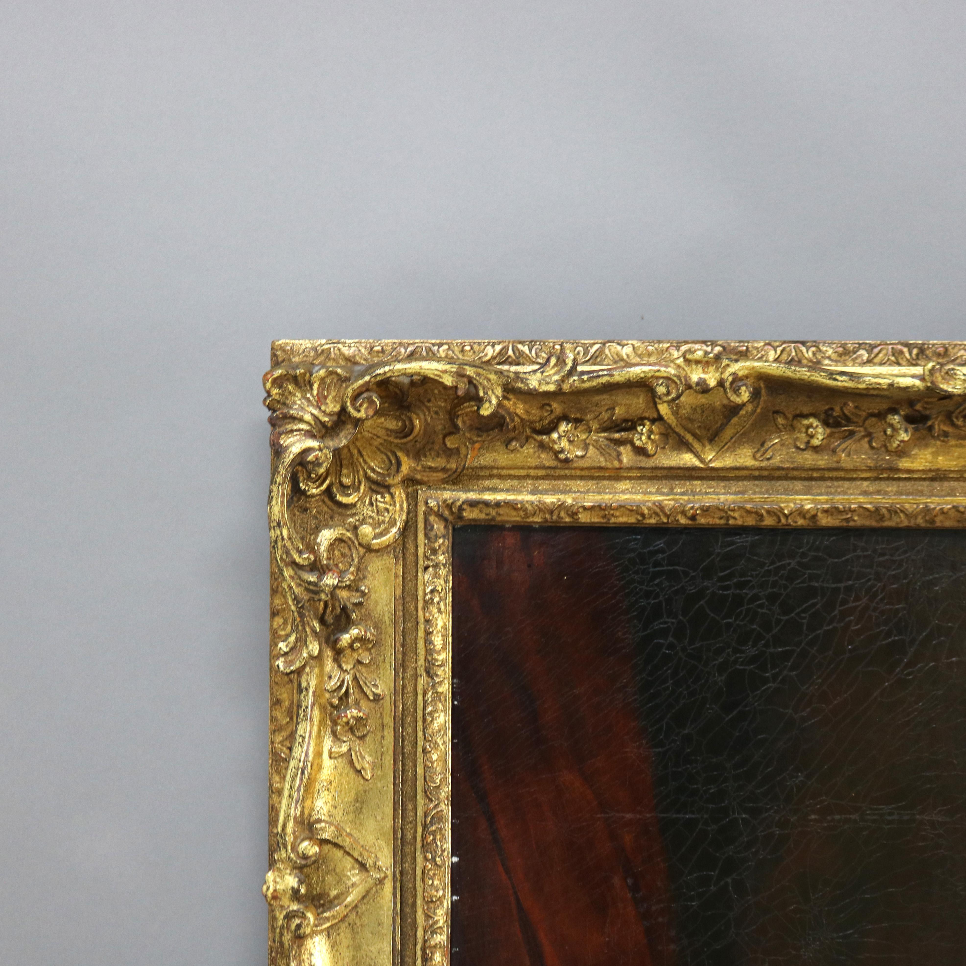 Antique English Oil On Canvas Portrait of a Man by Thomas Beach 18thC, Framed In Good Condition For Sale In Big Flats, NY