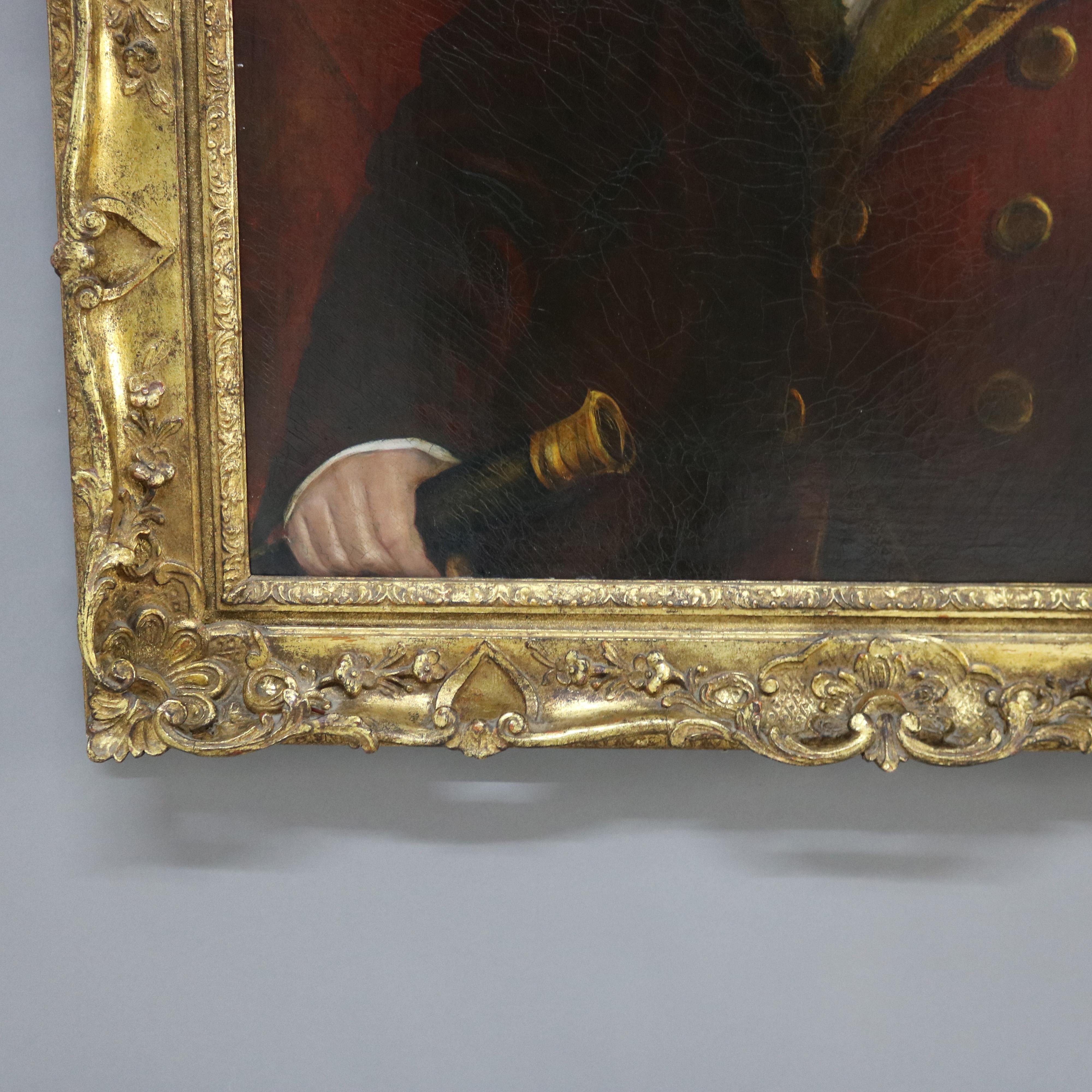 Antique English Oil On Canvas Portrait of a Man by Thomas Beach 18thC, Framed For Sale 2