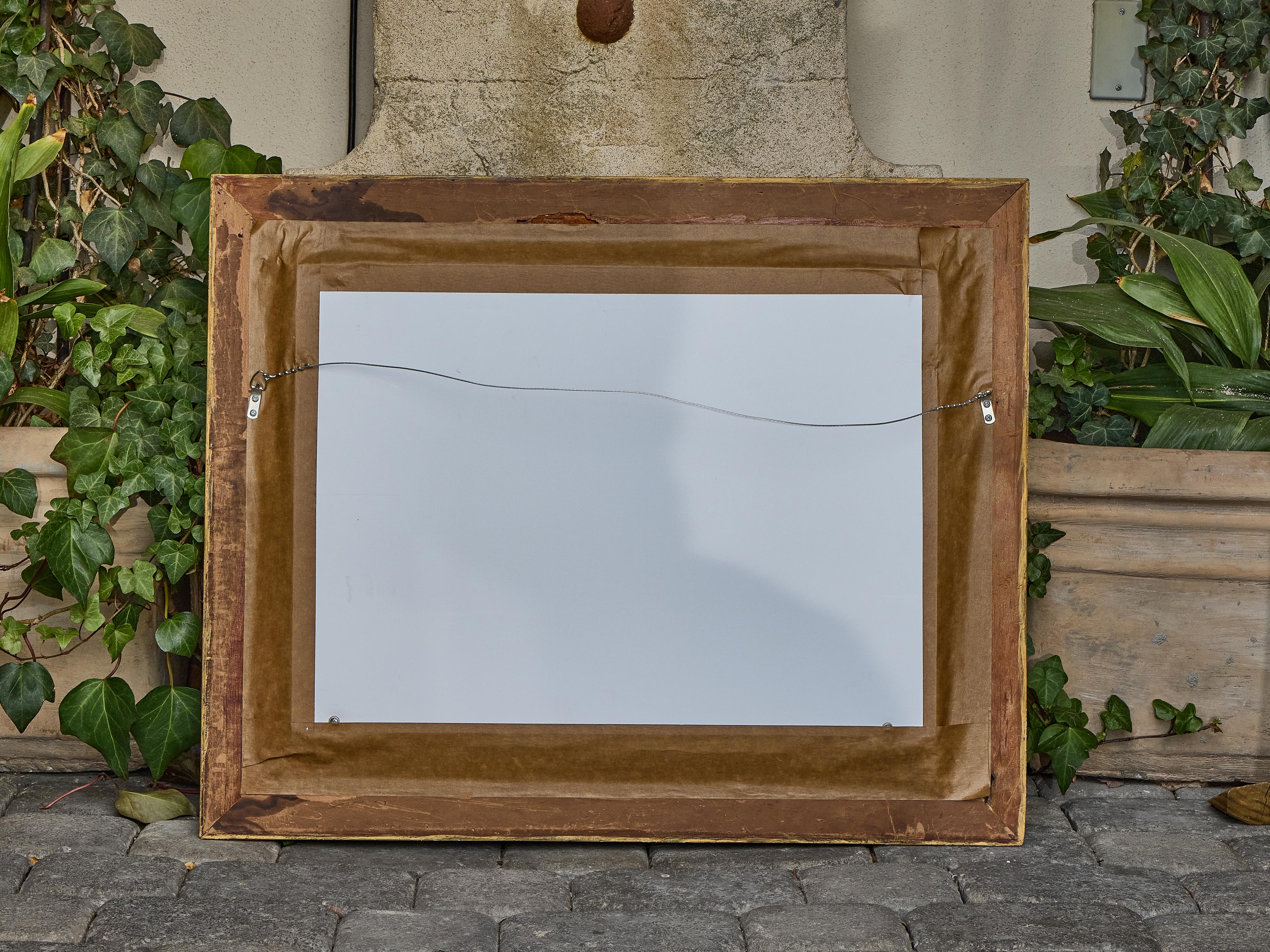 Antique English Oil Painting of a White Horse in Giltwood Frame, circa 1884 For Sale 6