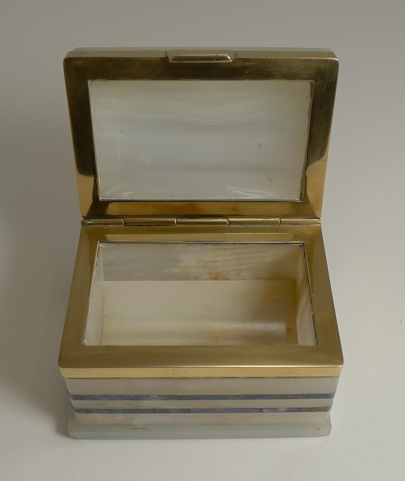Antique English Onyx, Lapis Lazuli, Silver Gilt Table Vesta by George Betjemann For Sale 3
