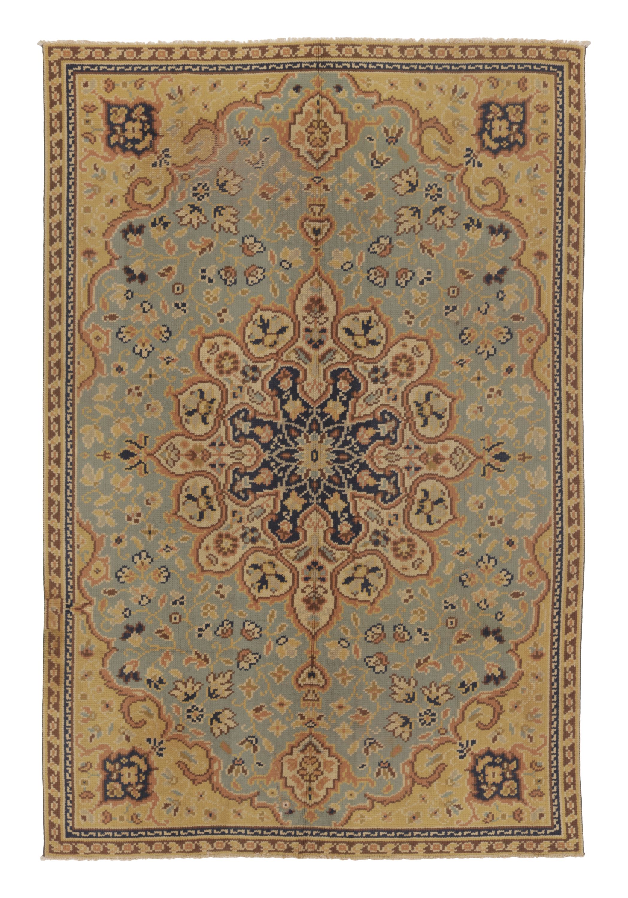 Antique English Orientalist Belle Époque Rug with Ornate Florals - Rug & Kilim