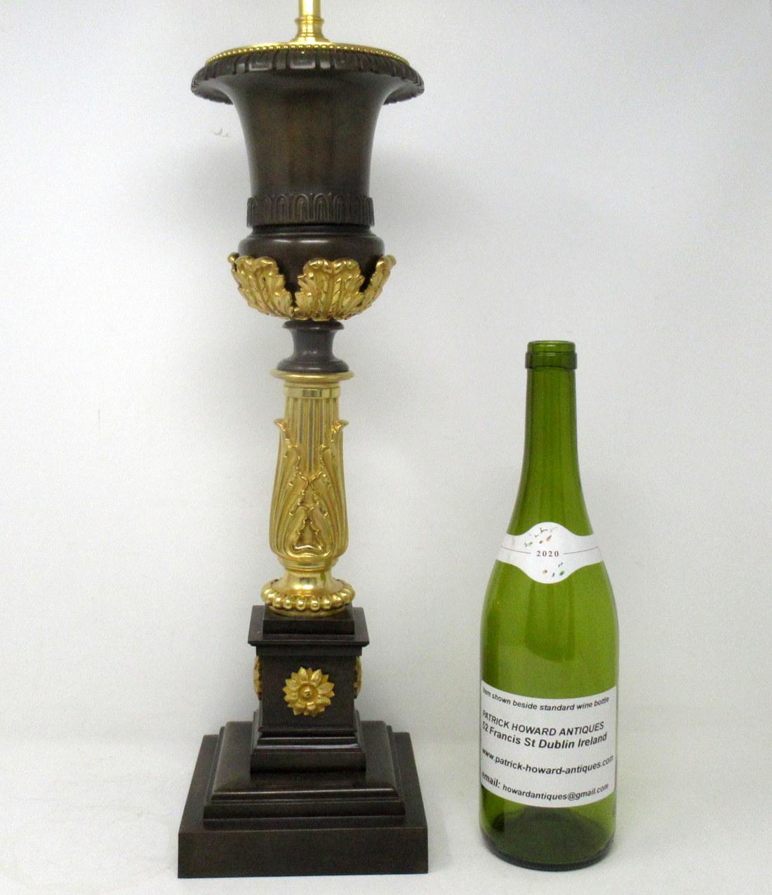 Antique English Ormolu Bronze Electric Table Lamp Thomas Messenger Grand Tour 7