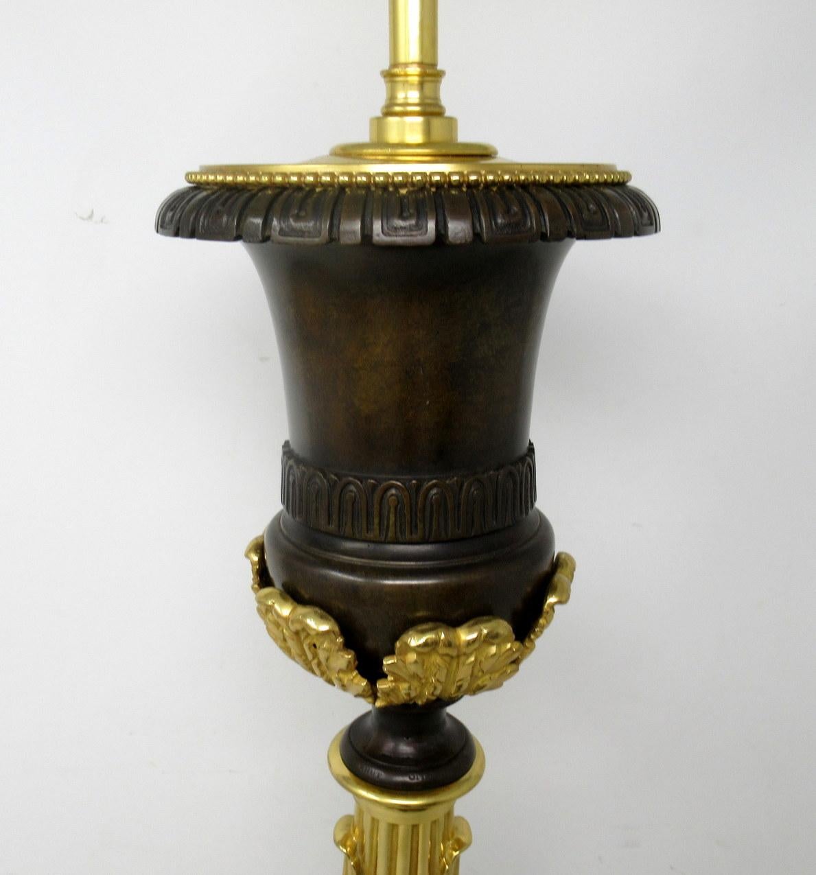 Georgian Antique English Ormolu Bronze Electric Table Lamp Thomas Messenger Grand Tour