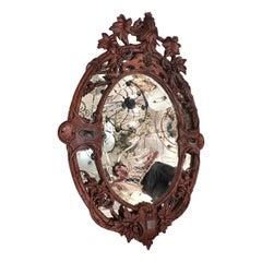 Antique English Oval Mirror