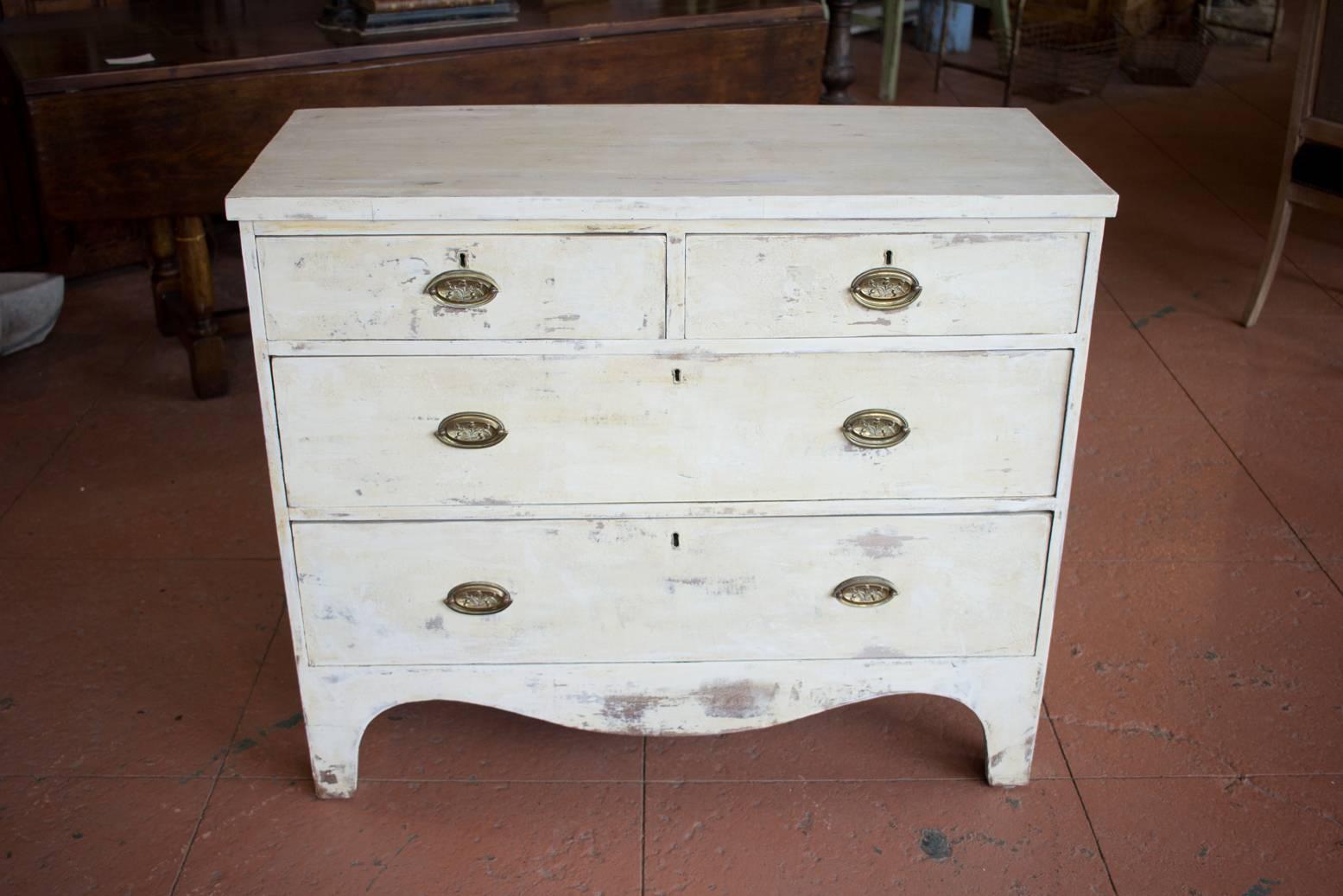 Georgian Antique English Painted Chest of Drawers