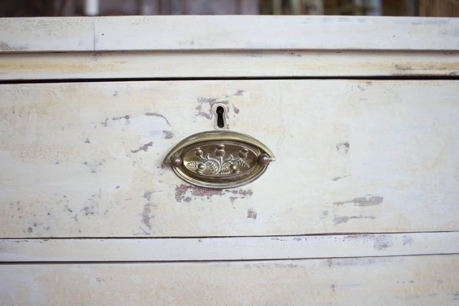British Antique English Painted Chest of Drawers