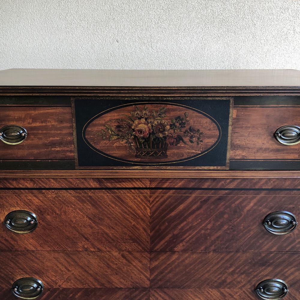 Antique English Painted Chest of Drawers In Good Condition In Dallas, TX