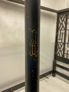 Antique English Painted Chinese Chippendale Canopy Bed