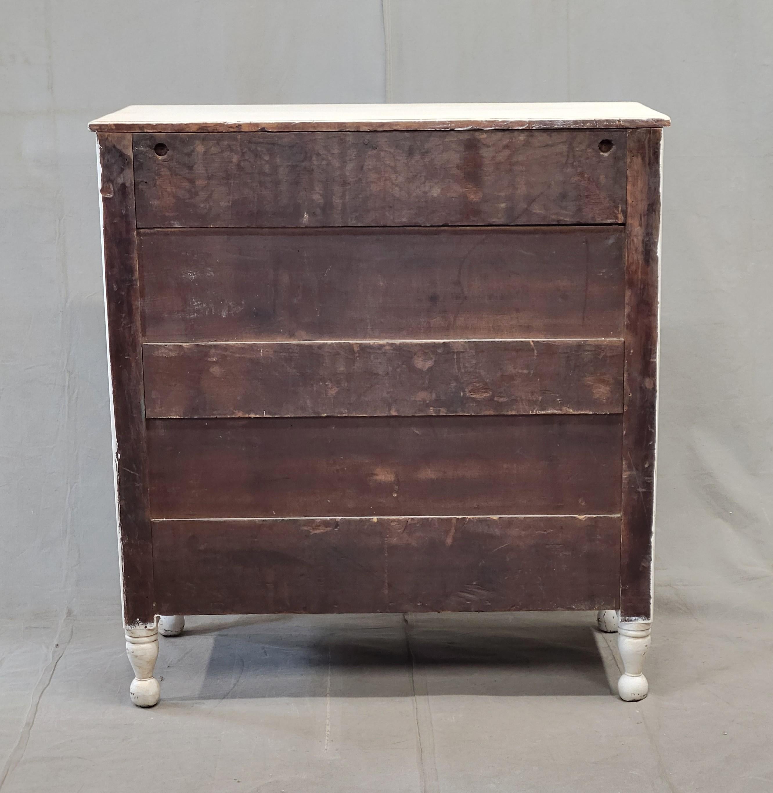 Antique English Painted Dresser Chest of Drawers With Greek Key Motif 5