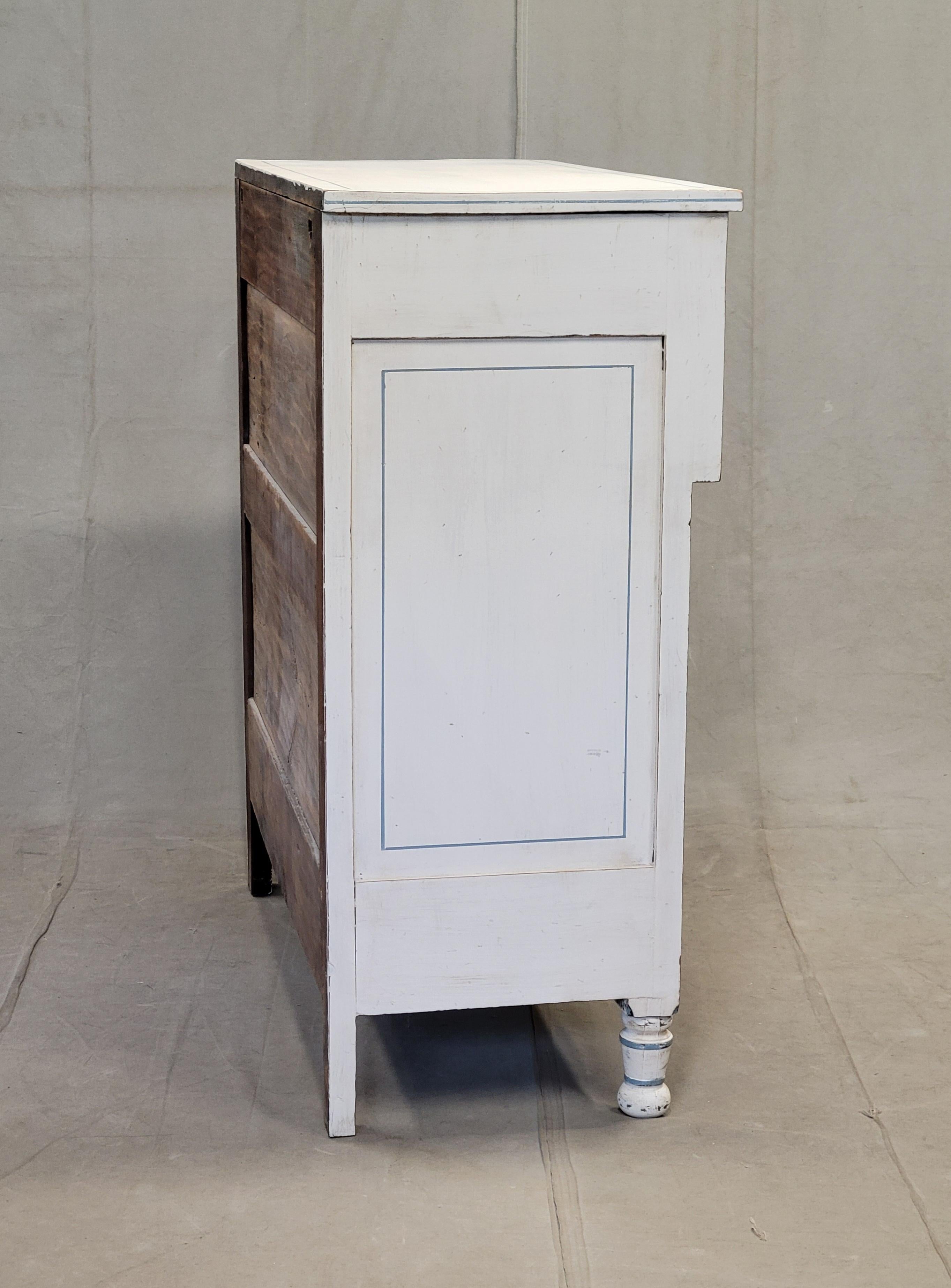 Antique English Painted Dresser Chest of Drawers With Greek Key Motif For Sale 5