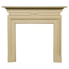Antique English Painted Oak Fireplace