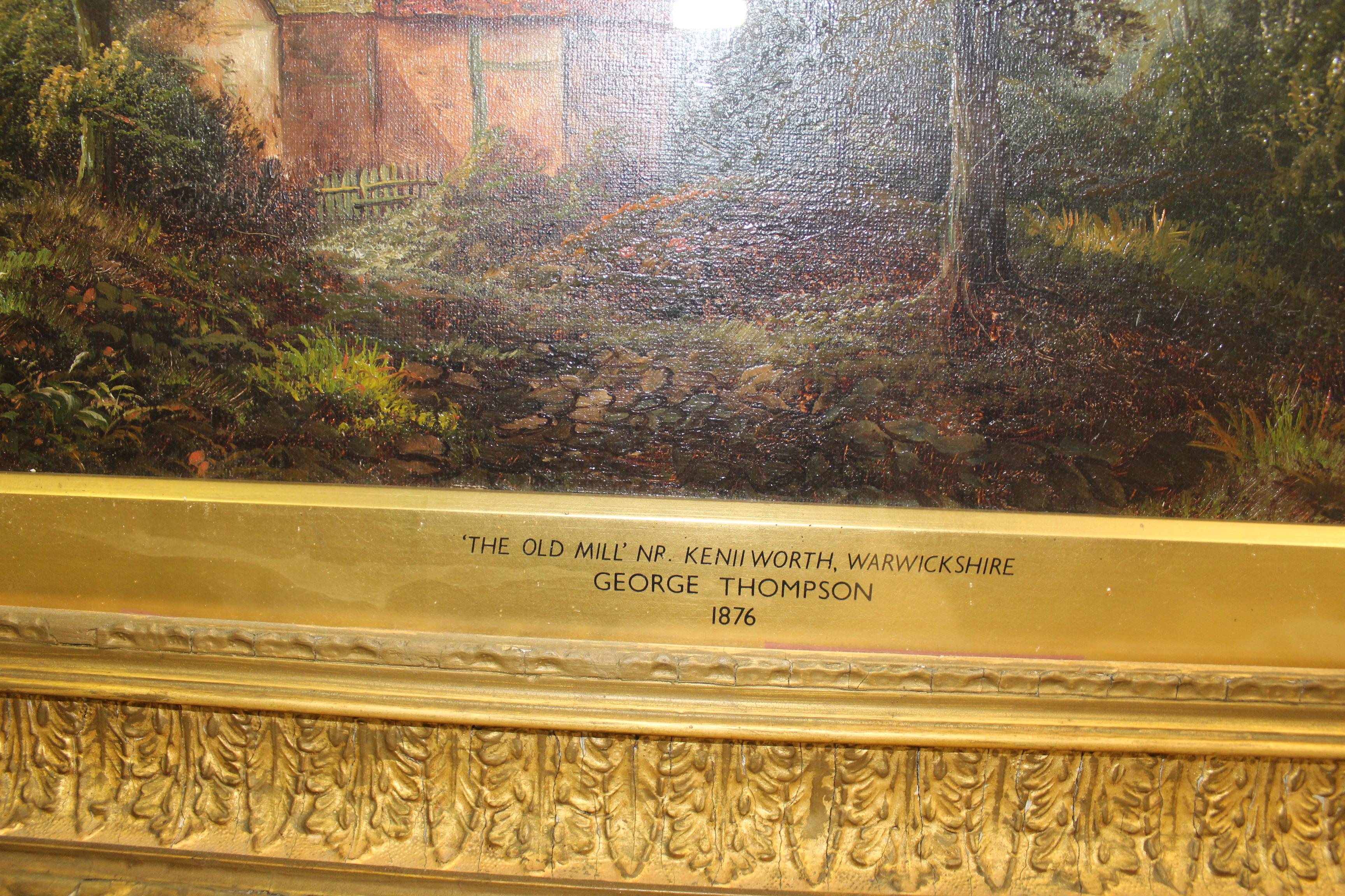 Antikes englisches Gemälde, Landschaftsssszene, Öl auf Leinwand 1876 (Spätviktorianisch) im Angebot