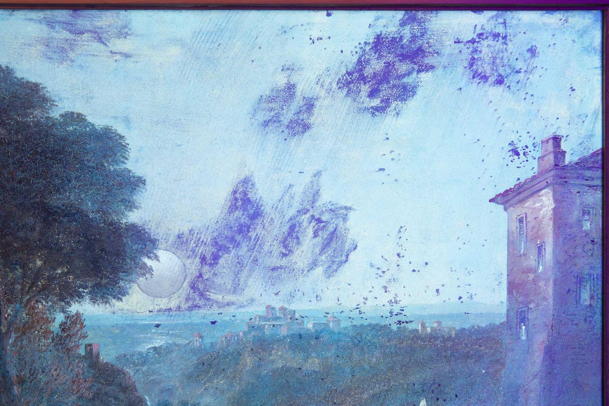 Antique English Painting “Lake Nemi, Italy” '1865' by John Wilson Carmichael For Sale 8