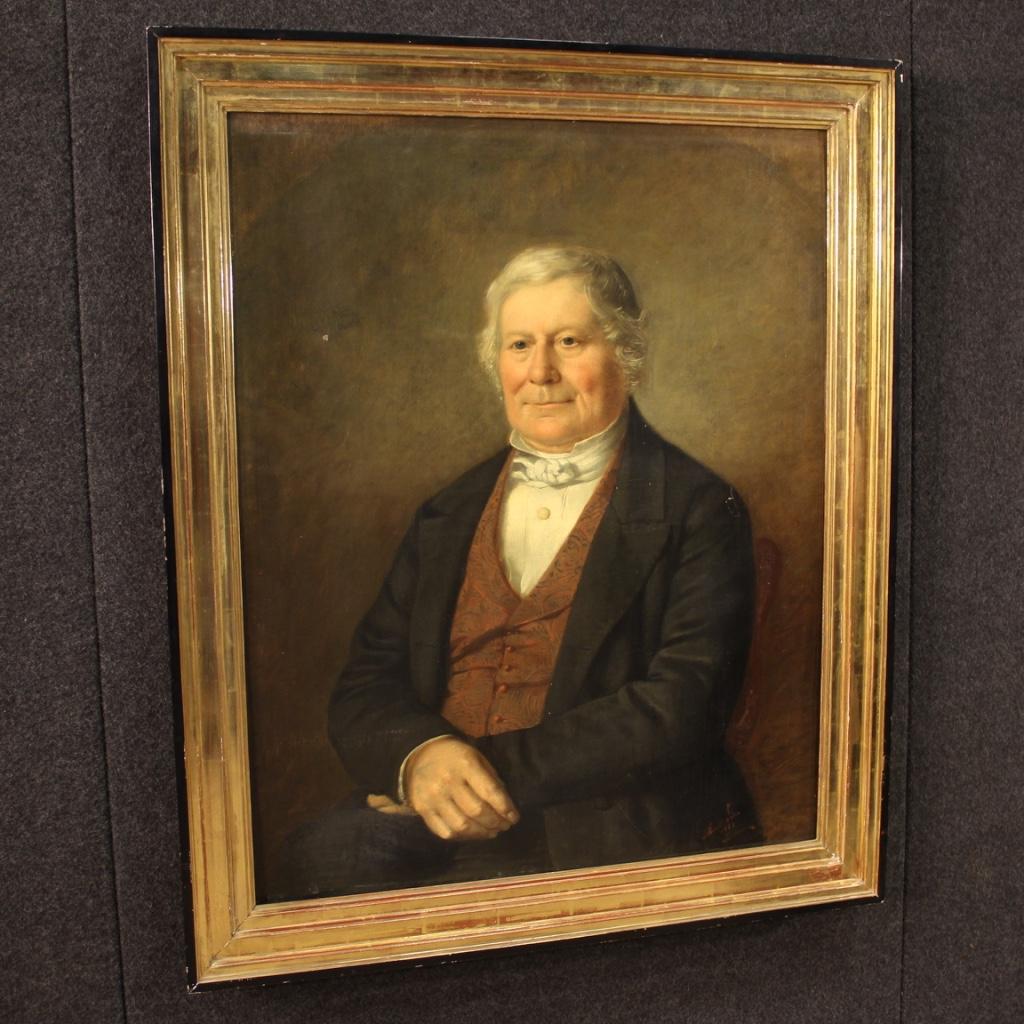 Antique English Painting Portrait of a Gentleman from the 19th Century For Sale 6