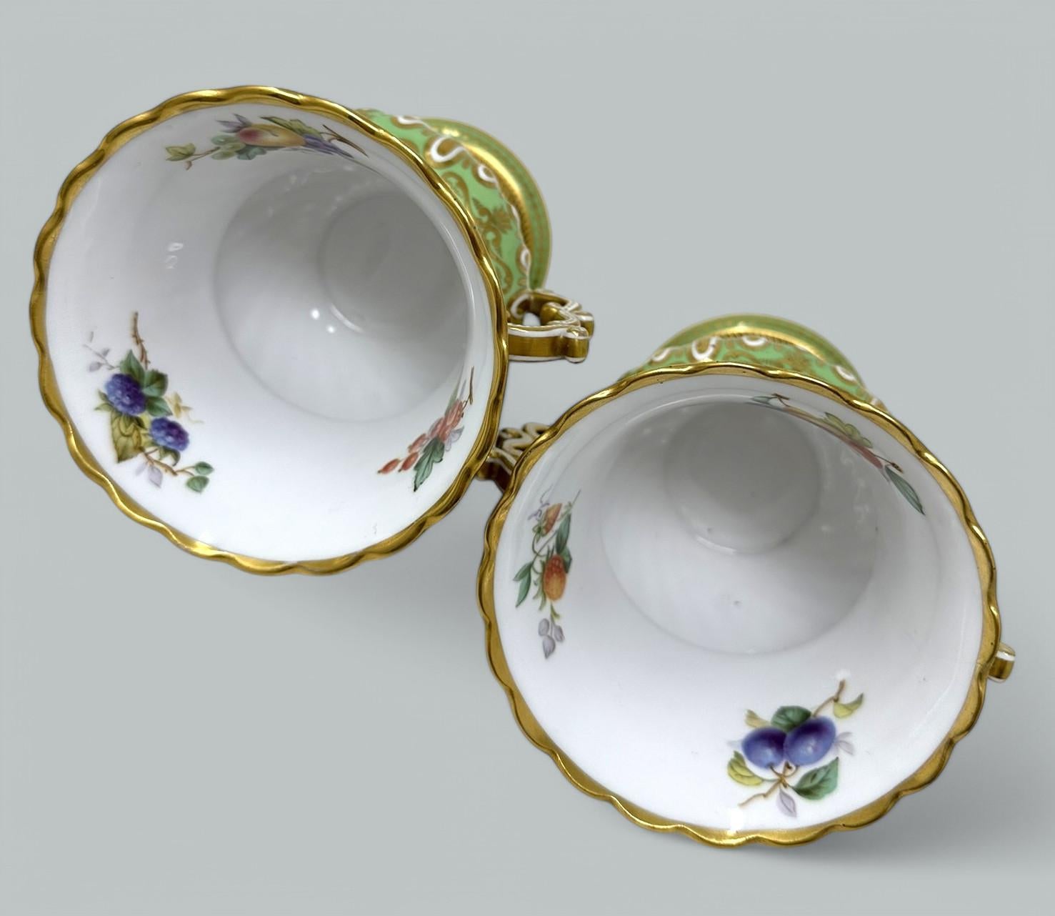 Antique English Pair Frederick Adams Copeland Urns Vases Centerpieces Still Life 4