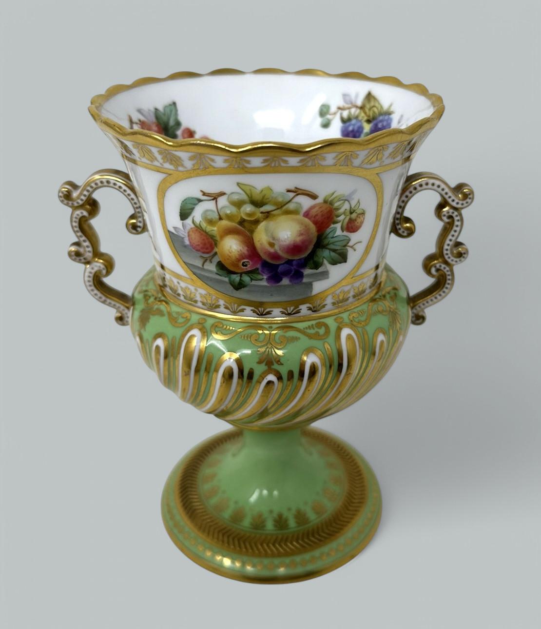 Antique English Pair Frederick Adams Copeland Urns Vases Centerpieces Still Life 7
