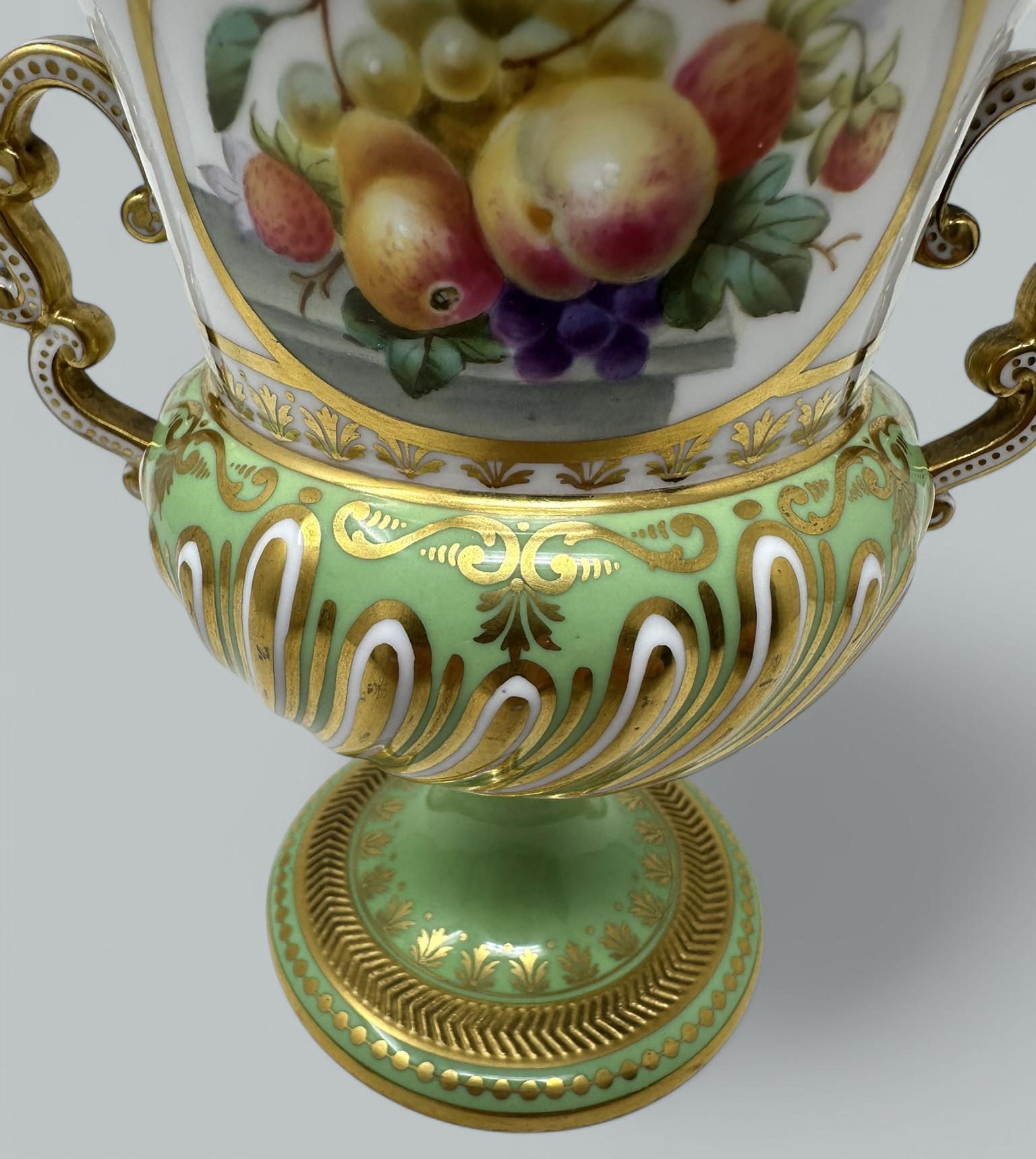 Antique English Pair Frederick Adams Copeland Urns Vases Centerpieces Still Life 8