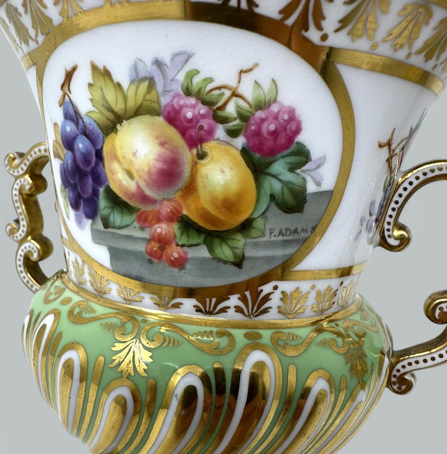 Antique English Pair Frederick Adams Copeland Urns Vases Centerpieces Still Life 3