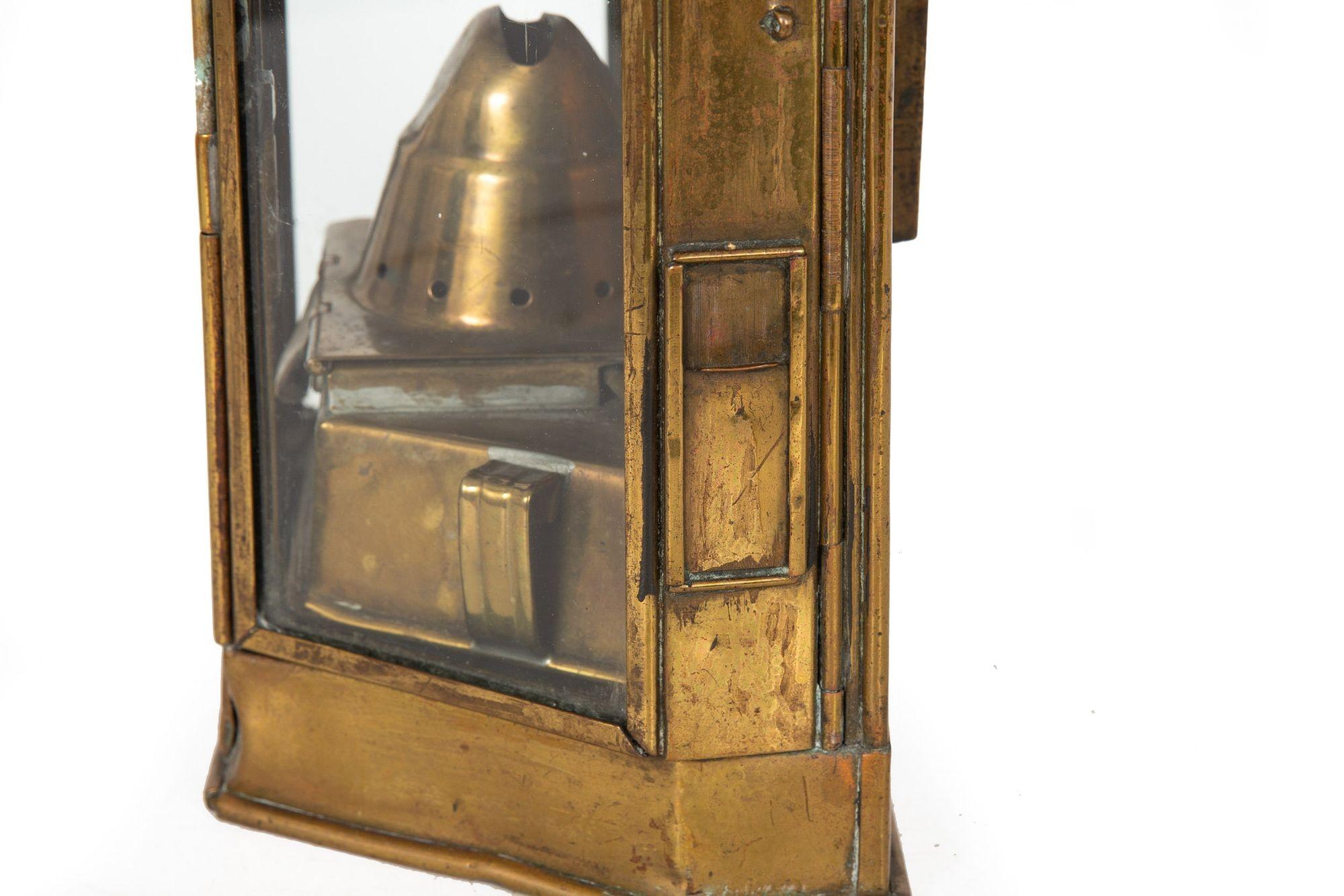 Antique English Pair of Brass Wall Lanterns by Griffiths & Sons circa 1907 2