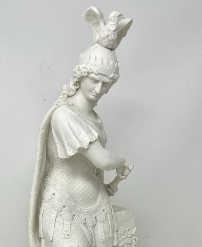 XIXe siècle Grande figurine anglaise ancienne en porcelaine de Parienne représentant Persée de Minton, Staffordshire  en vente