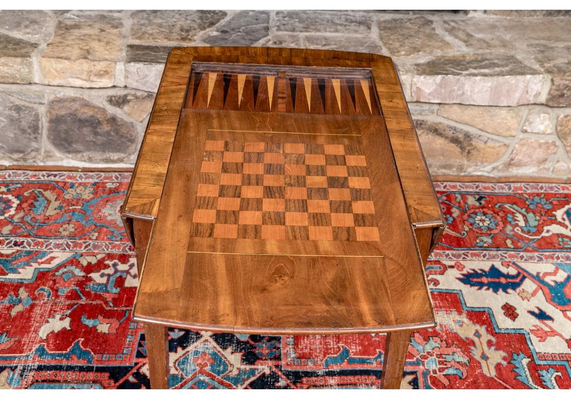 Ebony Antique English Pembroke Games Table  For Sale